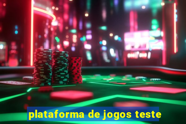 plataforma de jogos teste